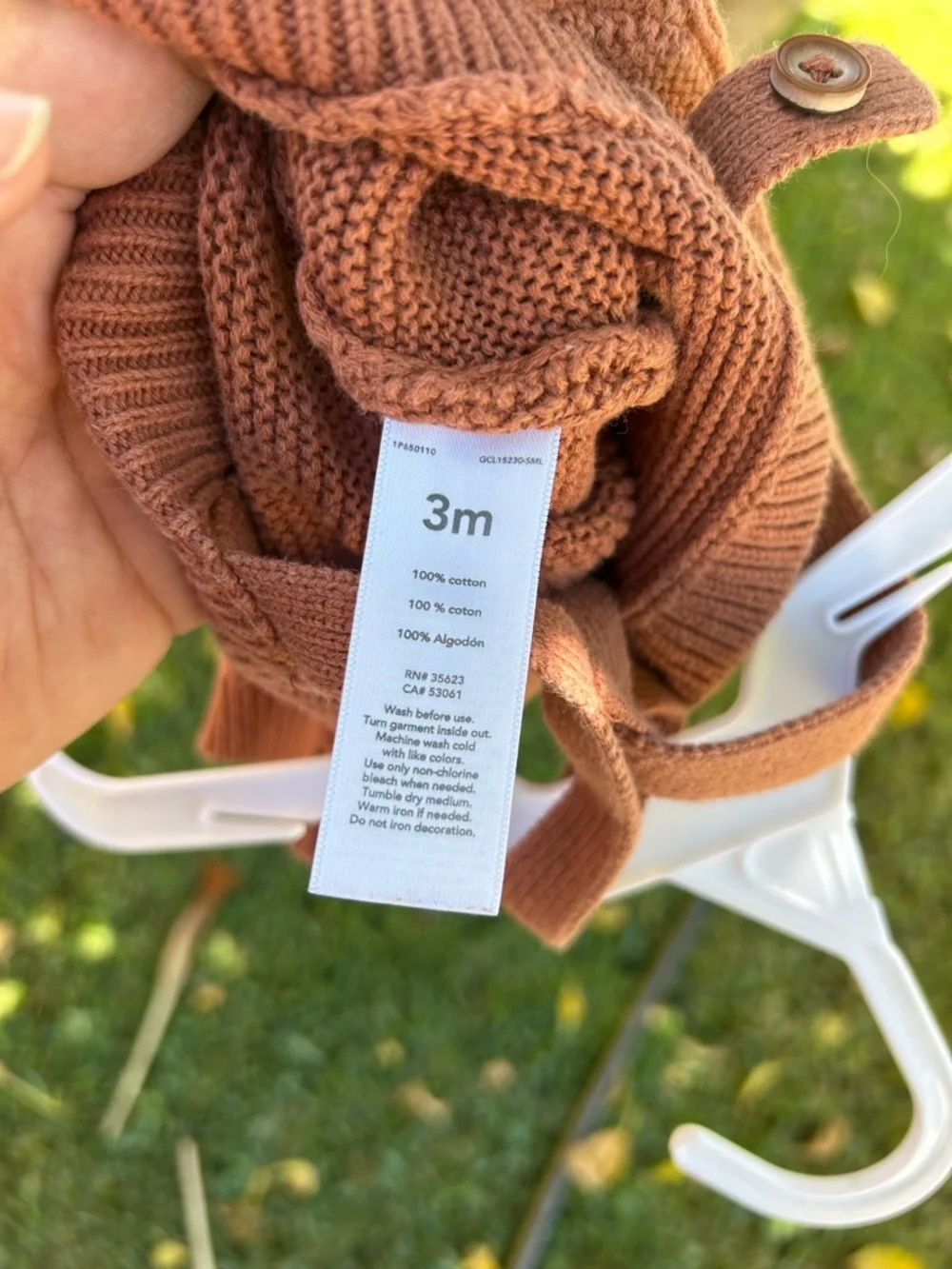 Carter's Rust Brown Knit Baby Overalls